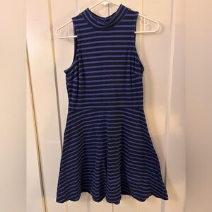 Striped Blue and Black Dress